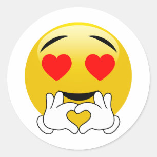 Liebe übergibt Herz Emoji Aufkleber