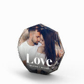 Liebe Überlagern Personalisierter Foto-Block Fotoblock (Rechts)