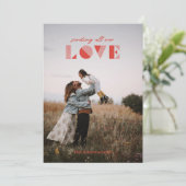 Liebe überlagern Valentinstag-Karte - Rot Einladung (Stehend Vorderseite)