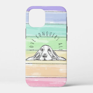 Liebe überwindet alles Hund Regenbogen Basset Houn Case-Mate iPhone Hülle