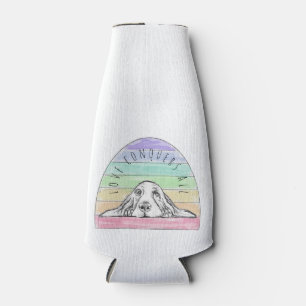 Liebe überwindet alles Hund Regenbogen Basset Houn Flaschenkühler