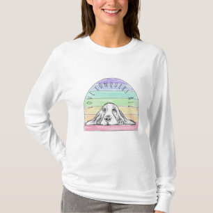 Liebe überwindet alles Hund Regenbogen Basset Houn T-Shirt