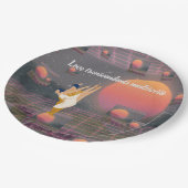 Liebe überwindet Multiverse Pappteller (Schrägansicht)