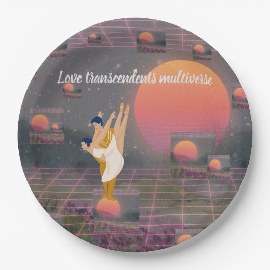 Liebe überwindet Multiverse Pappteller (Vorderseite)