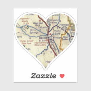 Liebe Ukiah Kalifornien Aufkleber