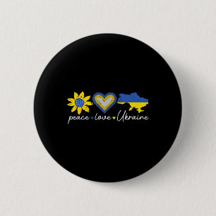 Liebe Ukraine Frieden Sonnenblume Herz Einheit Bew Button