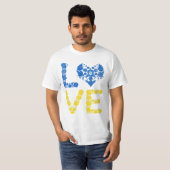 Liebe Ukraine Herz Ukrainer T-Shirt (Vorne ganz)