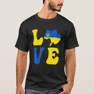 LIEBE Ukraine Karte ukrainische Flagge Lover Ukrai T-Shirt