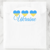 Liebe Ukraine Ovaler Aufkleber (Tasche)