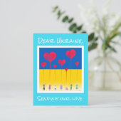 Liebe Ukraine Sendet unsere Liebe Postkarte (Stehend Vorderseite)