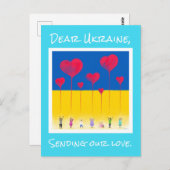 Liebe Ukraine Sendet unsere Liebe Postkarte (Vorne/Hinten)