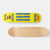 LIEBE UKRAINE Skateboard, 7¾ Zoll Deck Skateboard (Horizontal)