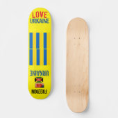 LIEBE UKRAINE Skateboard, 7¾ Zoll Deck Skateboard (Vorderseite)