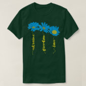 LIEBE Ukraine Sonnenblume ukrainische Flagge mit d T-Shirt (Design vorne)