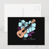 Liebe Ukulele Music Guitar Blume Hawaii Postkarte (Vorne/Hinten)