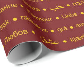 Liebe um die Welt Geschenkpapier (Rolleneckpunkt)