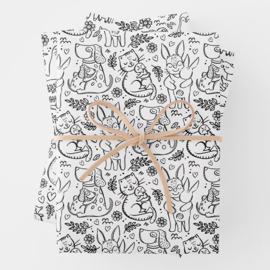 Liebe-Umschlag Papier Set von 3 (Beispiel)