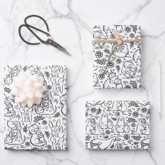 Liebe-Umschlag Papier Set von 3 (Vorderseite)