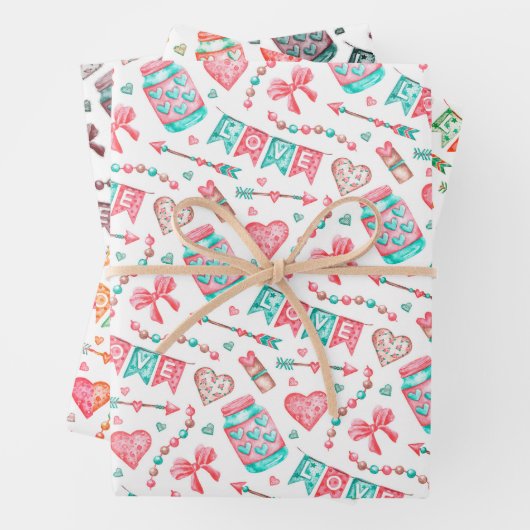 Liebe-Umschlagpapier 3 Blätter (Beispiel)