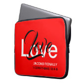 LIEBE UNBEDINGT AGAPPE Christliches Notebook Laptopschutzhülle (Vorderseite Links)