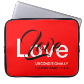 LIEBE UNBEDINGT AGAPPE Christliches Notebook Laptopschutzhülle (Vorderseite)