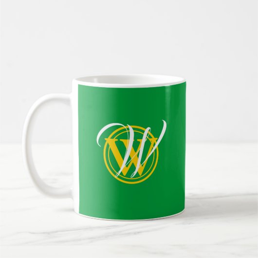 LIEBE UNBEDINGT Monogramm Christlich grün Kaffeetasse (Links)