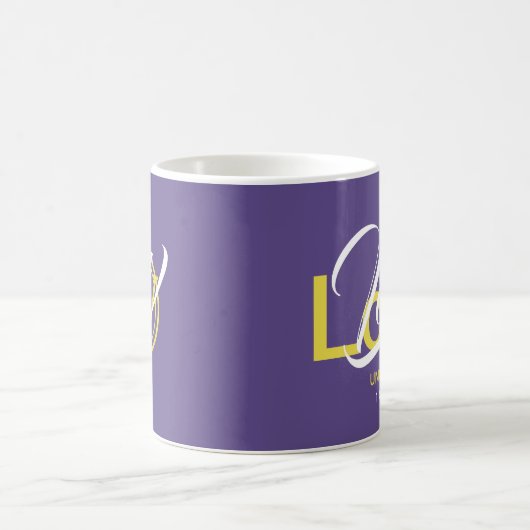 LIEBE UNBEDINGT Monogramm Christlich Lila Kaffeetasse (Mittel)