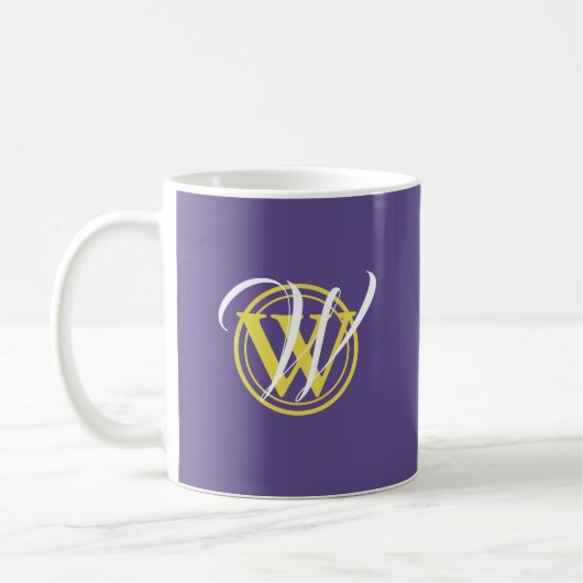 LIEBE UNBEDINGT Monogramm Christlich Lila Kaffeetasse (Links)