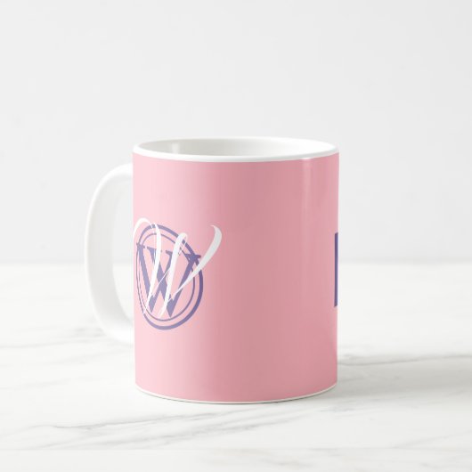 LIEBE UNBEDINGT Monogramm Christliche Schrift Kaffeetasse (Vorderseite Links)