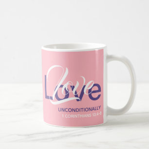 LIEBE UNBEDINGT Monogramm Christliche Schrift Kaffeetasse