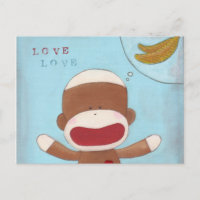 Liebe und Bananen Postkarte
