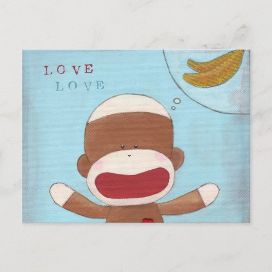 Liebe und Bananen Postkarte (Vorderseite)