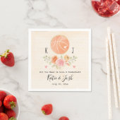 Liebe und Basketball Hochzeitspapier Napkins Serviette (Beispiel)
