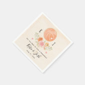 Liebe und Basketball Hochzeitspapier Napkins Serviette (Ecke)