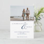 Liebe und Beach Foto Beach Wedding Save The Date (Stehend Vorderseite)