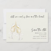 Liebe und Beach Wedding Save the Date (Vorderseite)