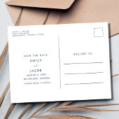 Liebe und Beach Wedding Save the Date Postkarte