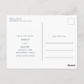 Liebe und Beach Wedding Save the Date Postkarte (Rückseite)