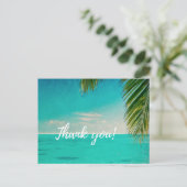 Liebe und Beach Wedding Vielen Dank Postkarten (Stehend Vorderseite)