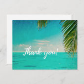 Liebe und Beach Wedding Vielen Dank Postkarten (Vorne/Hinten)