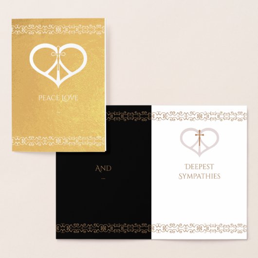 Liebe und Beileid für den Frieden Folienkarte (Anzeige)