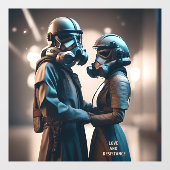 LIEBE UND BESTÄNDIGKEIT - Kiefernbereich 2 Fensteraufkleber (Blatt)