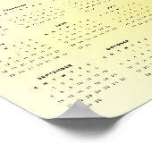 Liebe und Blume Gelbe 2025-Mauerkalender Poster (Ecke)