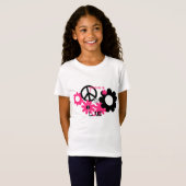 Liebe und Blume in Rosa und Schwarz T-Shirt (Vorne ganz)