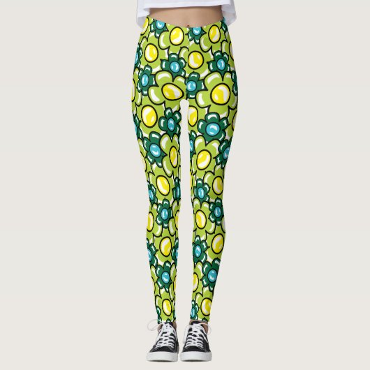 Liebe und Blume Leggings (Vorderseite)