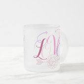 Liebe und Blume mit Pfeil Mattglastasse (VorderseiteRechts)