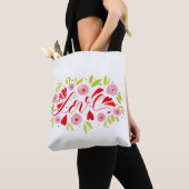 Liebe und Blume - rosa und rot Tasche (Von Nahem)