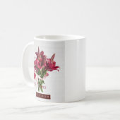 Liebe und Blume zur Mama Lila rosa Rose Kaffeetasse (Vorderseite Links)