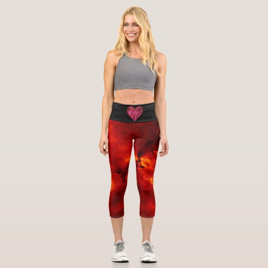 Liebe und Brand Capri Leggings (Vorderseite)