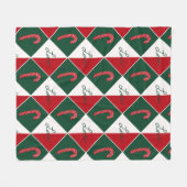 Liebe und Candy Canes Fleecedecke (Vorderseite (Horizontal))